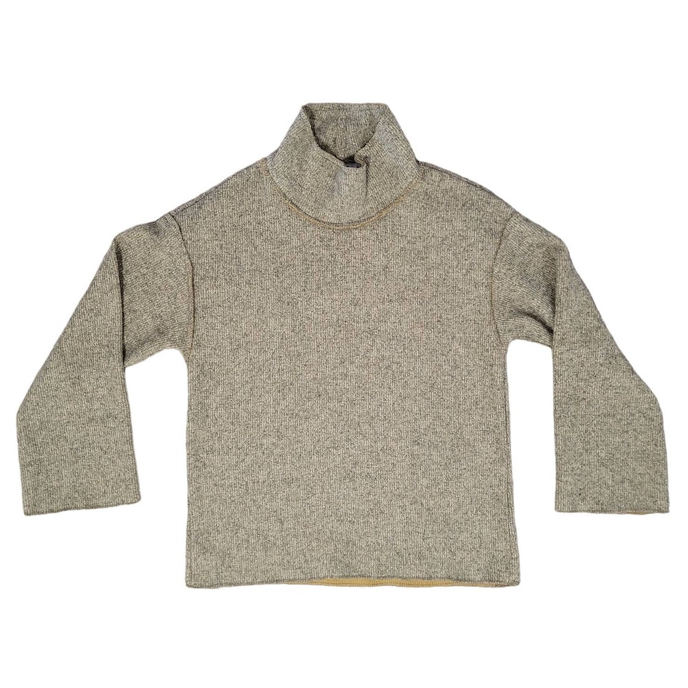 For the Republic Goldenrod Mock Neck Reverse Seam Wide Sleeve Sweater. Size XS